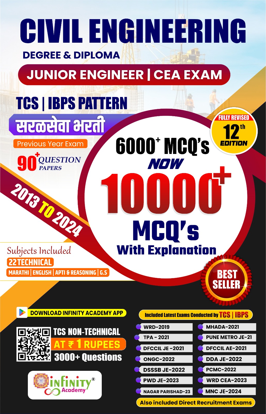 Civil Engineering Degree & Diploma JUNIOR ENGINEER / CEA EXAM 10000+ MCQ'S With Explanation